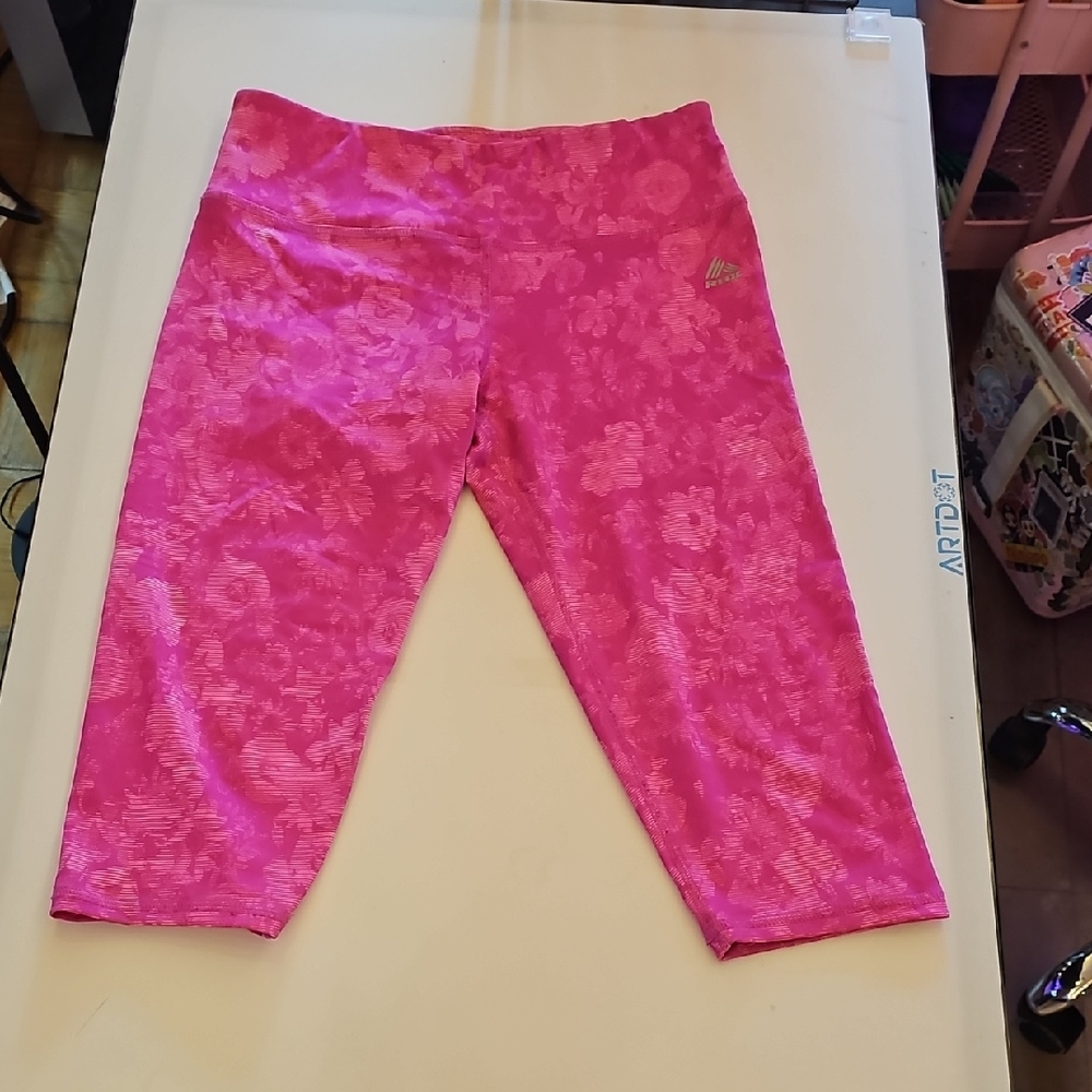 Women's Pink Floral Leggins Medium RBX